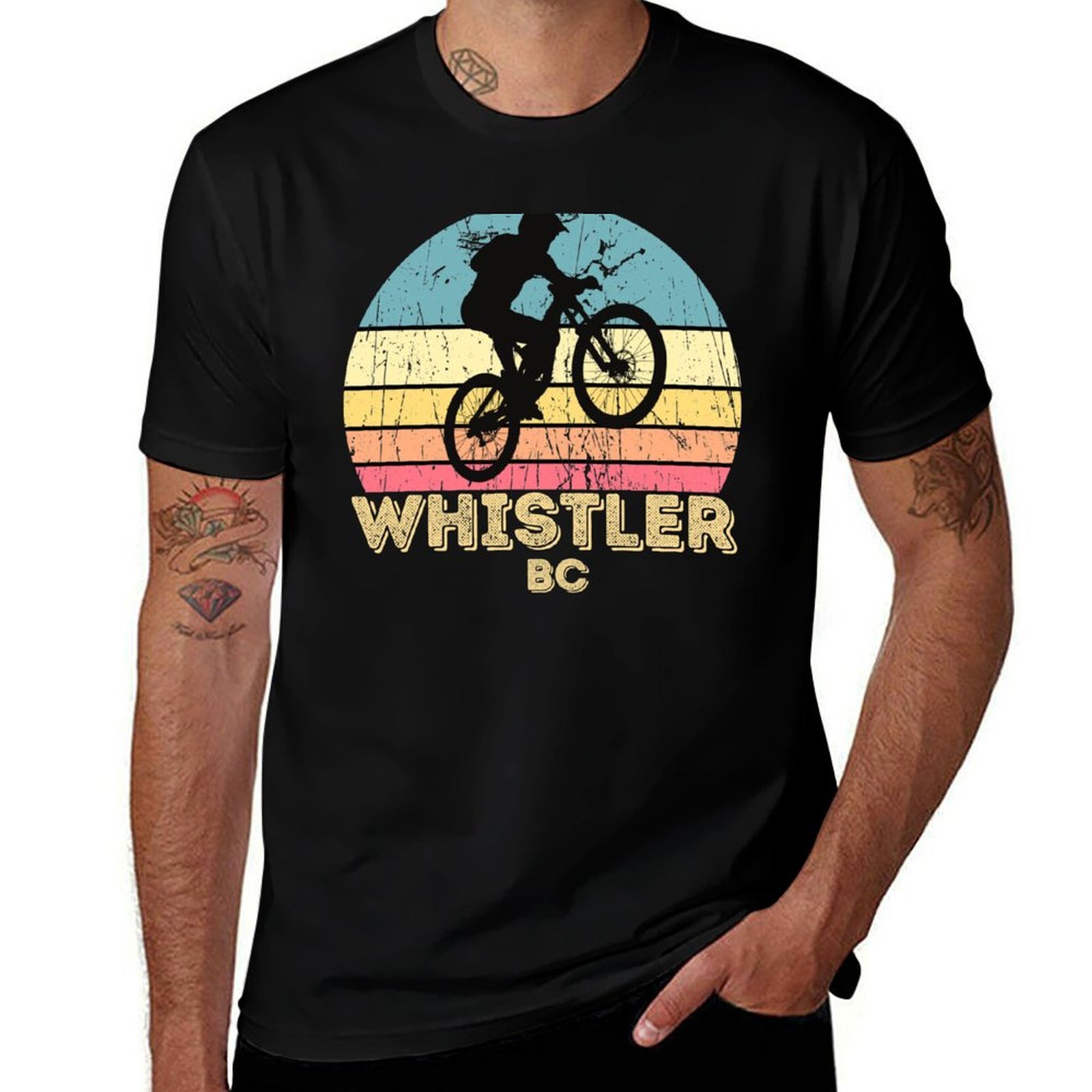 Mountain Biking Whistler - Футболка для горного велоспорта Whistler City,
